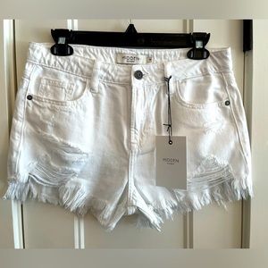 Women's Hidden Jeans Destroyed Nonstretch Cutoff Jean Shorts